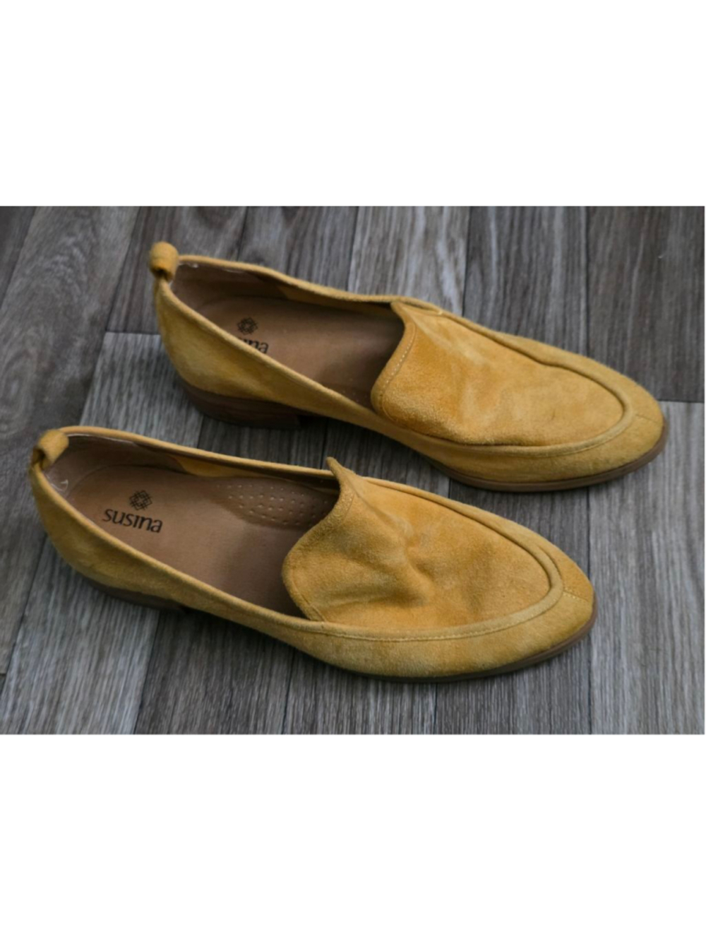 Women's Susina Yellow Suede Loafers Size 7